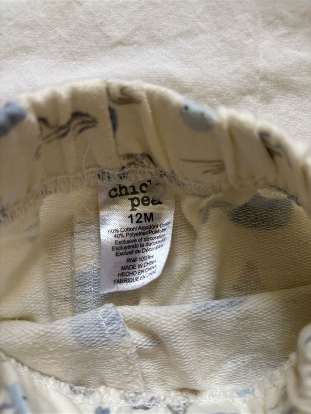 Chick Pea - Whale Sweatshirt & Whale Print Joggers Set - Gray and Cream - Picture 3 of 3